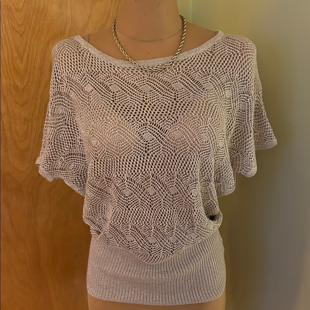 Cache Off-the-Shoulder Cream Sweater